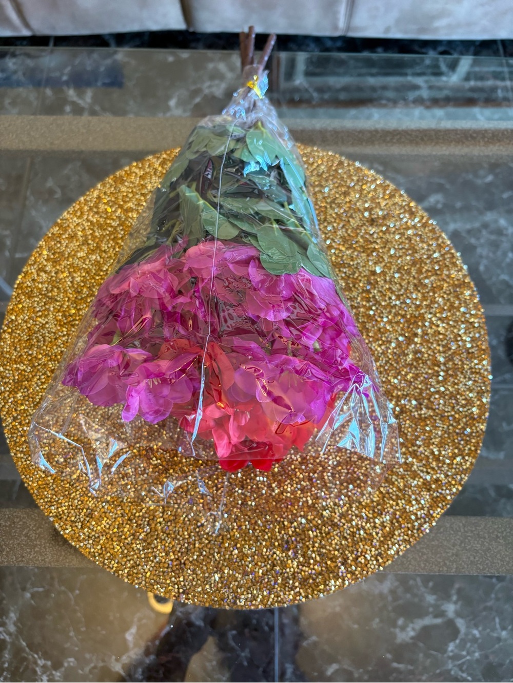 Pink and red NWT Artificial Hydrangea Bouquet for Party Decor